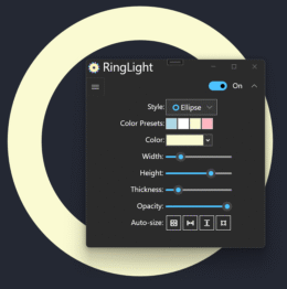 Ringlight Windows Desktop Widget